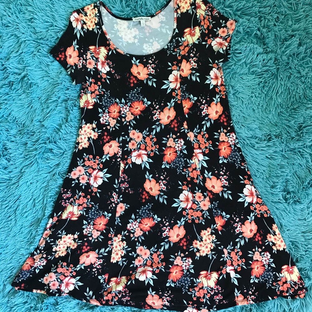 Charlotte Russe floral t-shirt dress